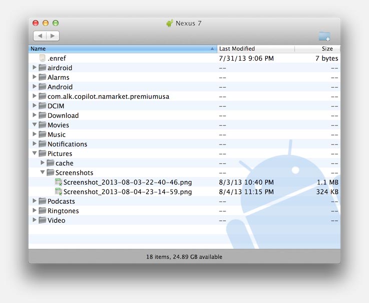 android file transfer os x 10.6